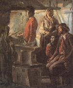 Antoine Le Nain Blacksmith at his forge oil painting artist